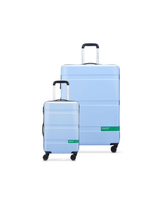 Benetton Blue Now Hardside Luggage With Spinner Wheels