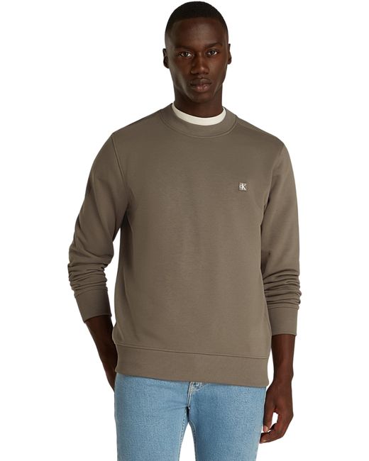 Sweat Badge Crew Neck Regular Fit Calvin Klein pour homme en coloris Multicolor