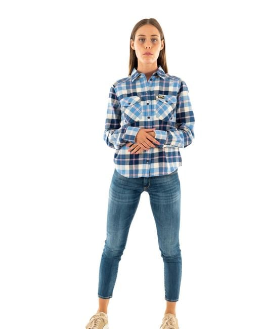 Superdry Blue Lumberjack Flannel Shirt T