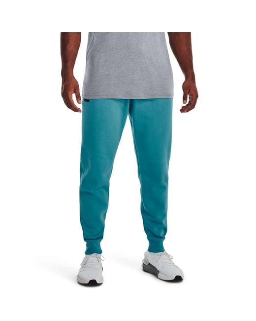 Under Armour Rival Fleece Joggers Bottoms, in Blue for Men