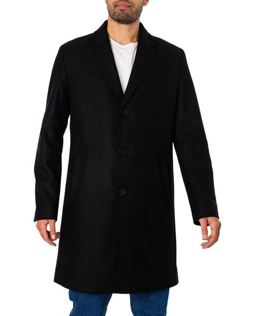 HUGO Black Malte2341 Pea Coat for men
