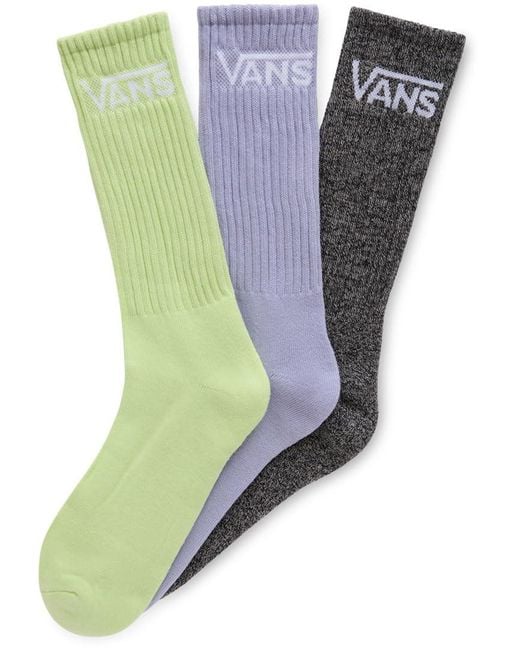 Vans Blue Off The Wall Classic Crew 3 Pack Socks for men