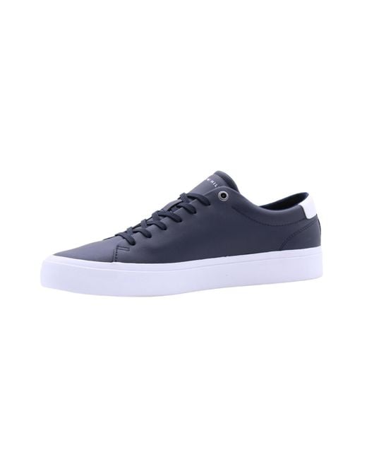 Tommy Hilfiger Blue Trainers Corporate Leather Detail Shoes Vulcanised for men