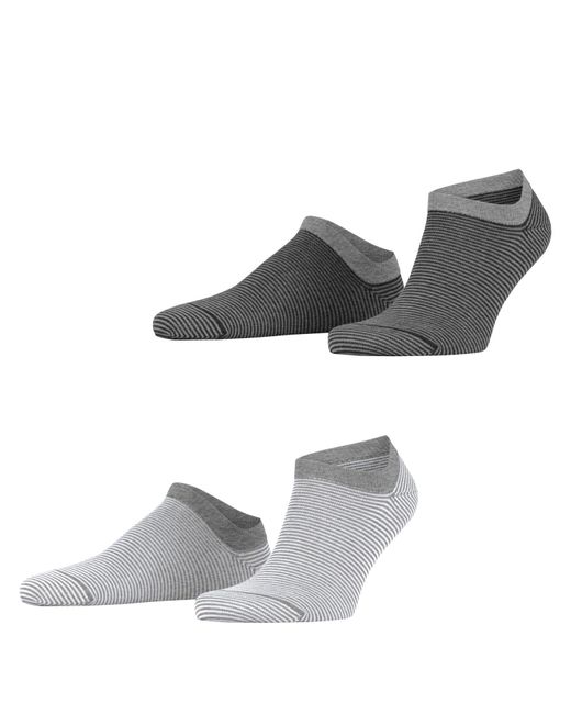 Hombre Calcetines cortos Fine Stripe 2-Pack Esprit de hombre de color White