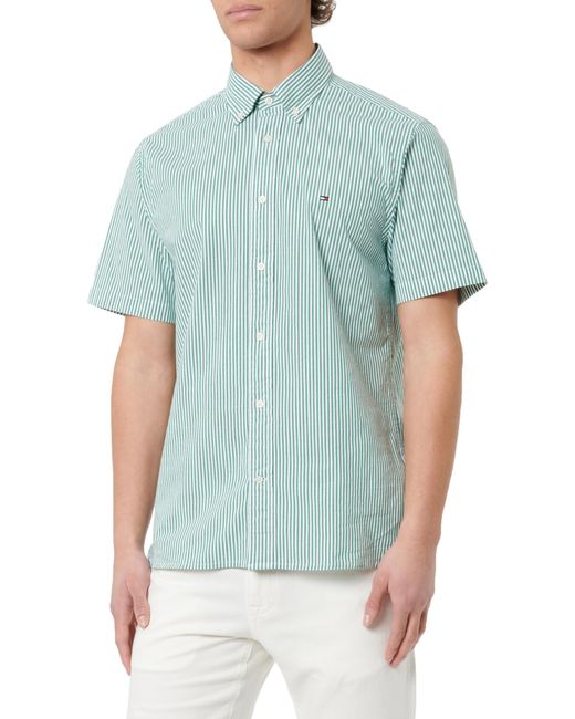 Tommy Hilfiger POPLIN MW0MW29207 WCC Flex Popeline STP RF Shirt S/S in Blue für Herren