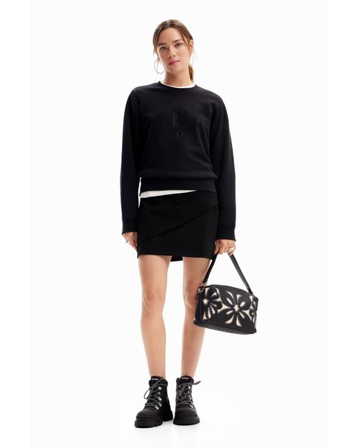 Desigual Black Knit Long Sleeve Sweater