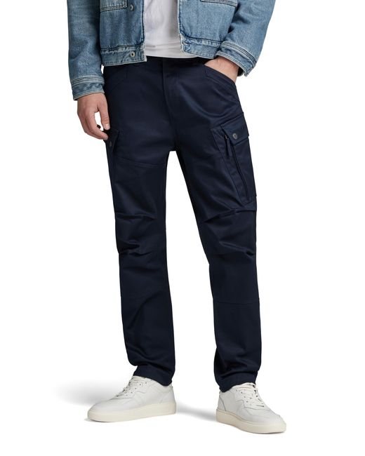 Zip Cargo Regular Affusolata Pantaloni di G-Star RAW in Blue da Uomo