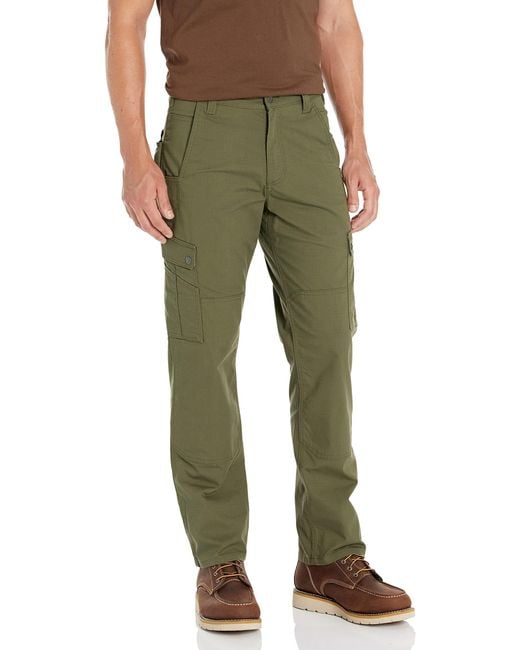 Carhartt Rugged Flex Relaxed Fit Ripstop Cargo Work Pant in Green for