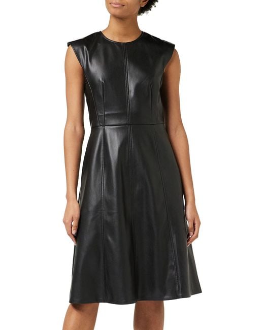 French Connection Black Etta Vegan Leather Dress Casual