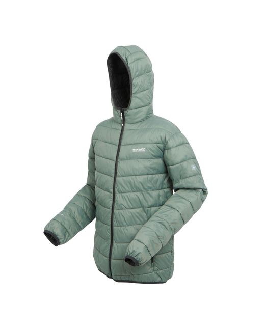 Regatta Green S Hillpack Ii Packaway Hooded Padded Jacket for men