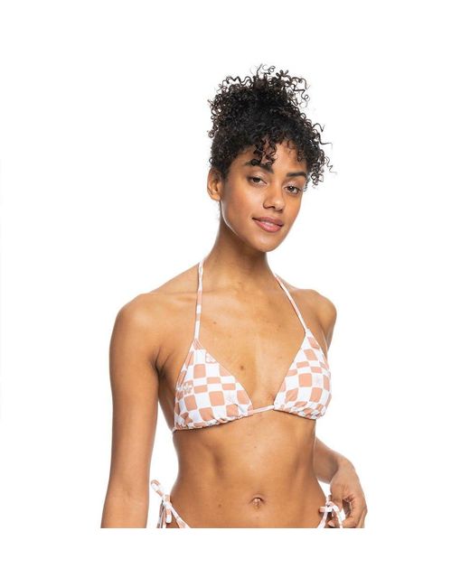 Roxy Natural Tiki Tri Bikini Top For - Tiki Tri Bikini Top