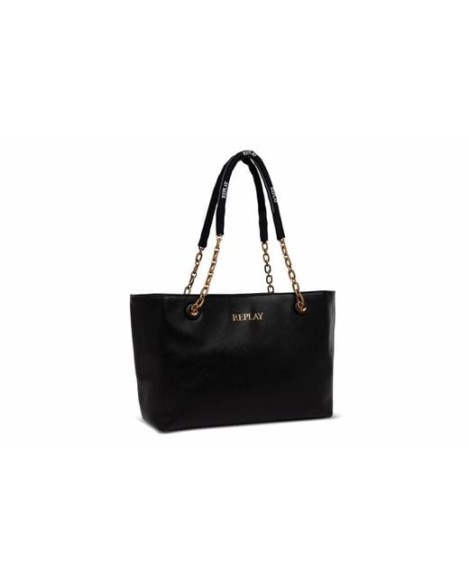 Replay Black Women's Bag Made Of Faux Leather