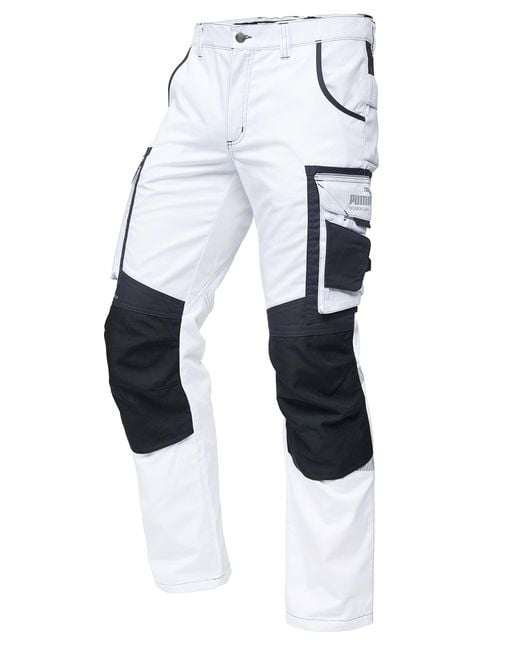 PUMA Premium Bundhose mit vielen Taschen und verstärkten Kniepartien - für in White für Herren