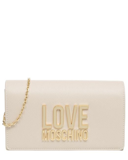 Love Moschino Natural Jelly Logo Crossbody Bag