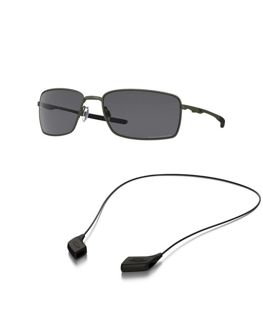 Lot de lunettes de soleil : OO 4075 407504 Fil carr Gris carbone Accessoire Polari Kit laisse noir brillant Oakley pour homme en coloris Metallic