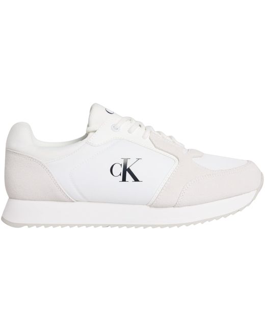 Calvin Klein Runner Sneaker Retro Sock Lace Up mit Logo in Black für Herren