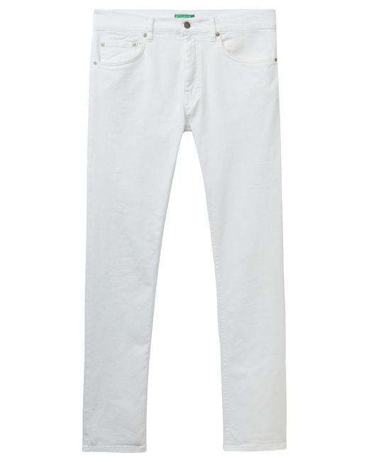 Benetton White Pants 4ptuue00s Jeans for men