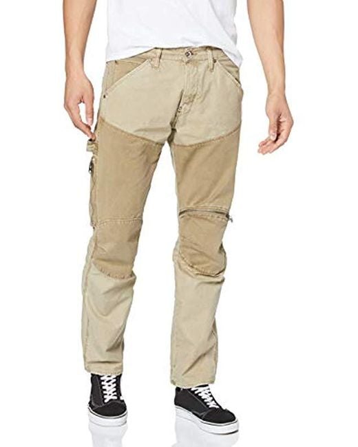 G-Star RAW 5620 G-Star Elwood Workwear 3D Zip Straight Trousers Hose in  Natur für Herren | Lyst DE