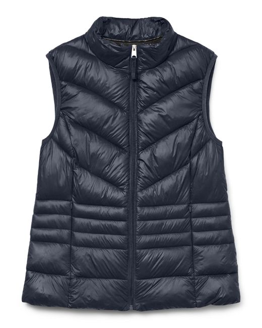 Vero Moda Blue Vmsorayasiv Aw23 Short Waistcoat Boos Weste