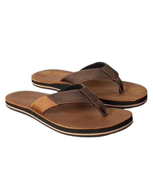 Rip Curl Oxford Leather Slides EU 46 in Brown für Herren