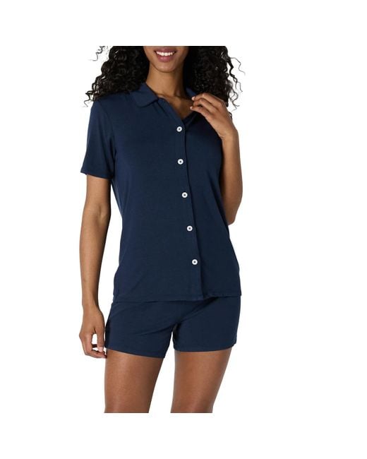 X Sofia Grainge Conjunto de Pijama de ga Corta Mommy and Me Mujer Amazon Essentials de color Blue