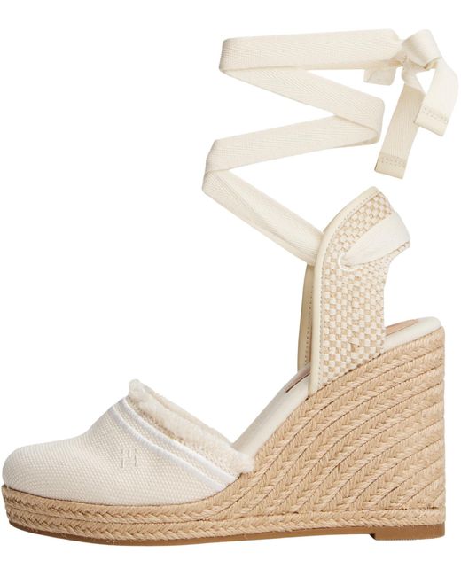 Espadrilles Compensées Fringe Canvas à Talon Compensé Tommy Hilfiger en coloris Natural