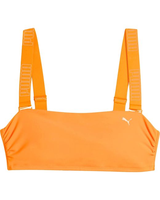 Bandeau Haut de Bikini PUMA en coloris Orange
