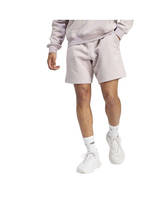 Adidas Seizoensgebonden Essential Melange Shorts in het White voor heren