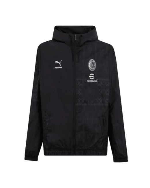 PUMA Black 2023-2024 Ac Milan X Pleasures Prematch Jacket for men