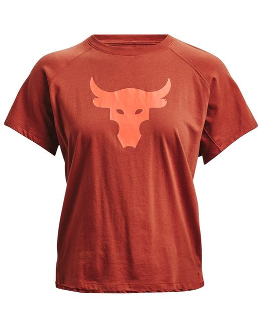Under Armour S Project Rock Bull Short Sleeve T-shirt Red/orange S