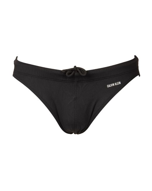 Slip Mare Uomo CK Piscina con Logo Dietro Elastico e Coulisse in Vita a Scomparsa Articolo ZM0ZM02304 Brief di Calvin Klein in Black da Uomo