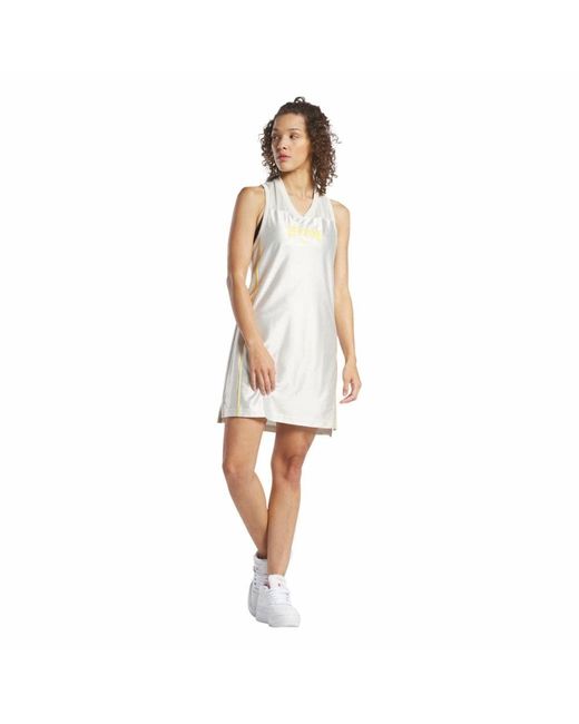 Reebok White Basketball Jersey Dress Skirt