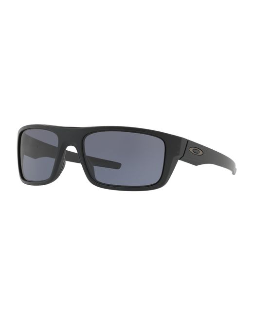 Oakley Drop Point Sunglasses Matte Black With Grey Lens + Sticker for men