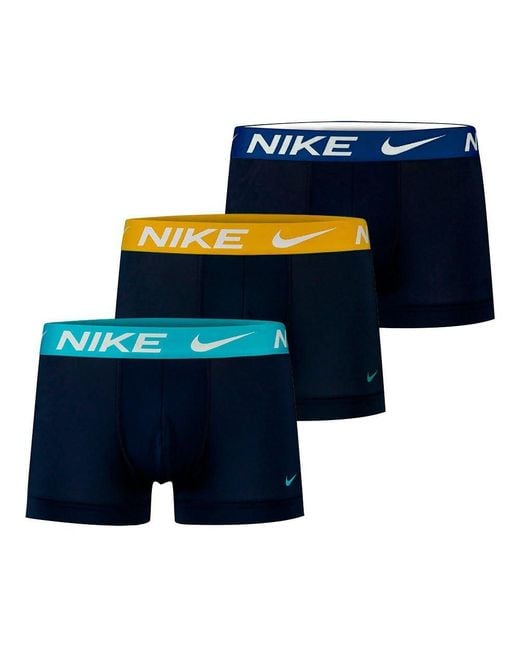 Nike Blue Dri-fit Essen Micro Boxer Shorts 3 Units L for men