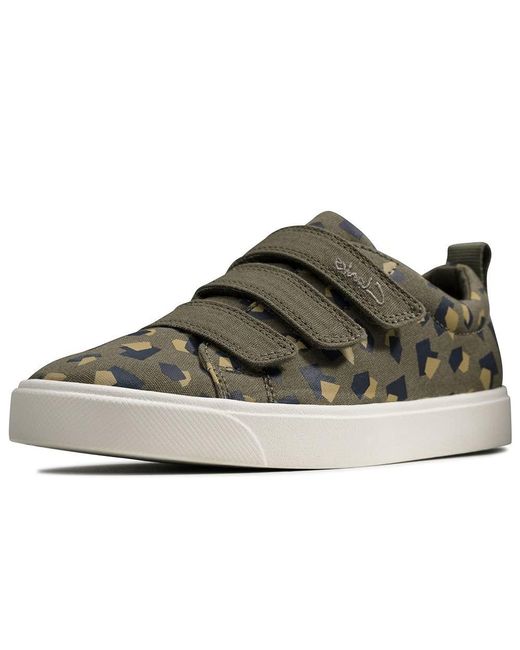 CLA City Vibe K Olive Camo 28 di Clarks in Brown