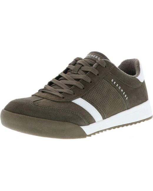 Skechers Zinger Ventich S Sports Trainers 7 Olive Suede for Men | Lyst UK