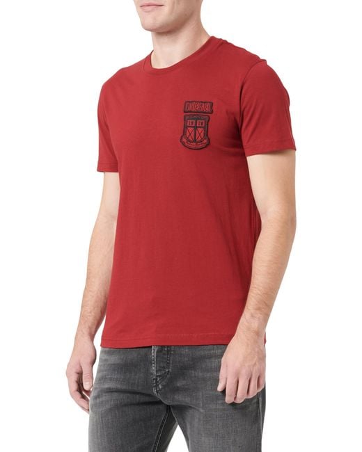 DIESEL Red T-diegor-k67 T-shirt for men