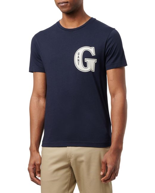 Gant G Graphic T-Shirt in Blue für Herren