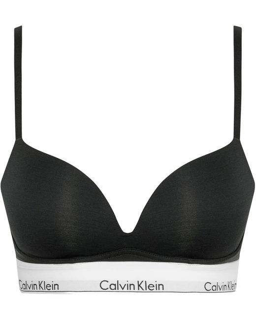 Mujer Sujetador Push-Up Plunge con aros Calvin Klein de color Black