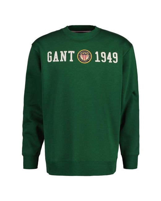 Collo a C Maglia di Tuta di Gant in Green da Uomo