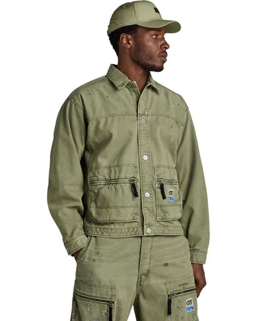 G-Star Utility Coach Jacket in het Green voor heren