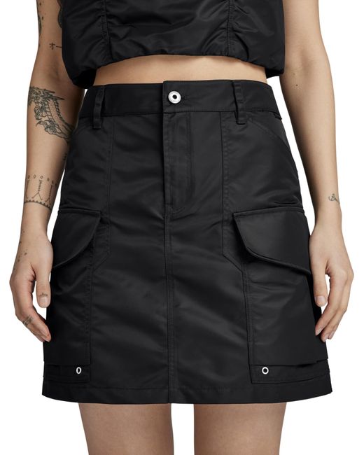 G-Star RAW Cargo Mini Wmn Skirt in het Black