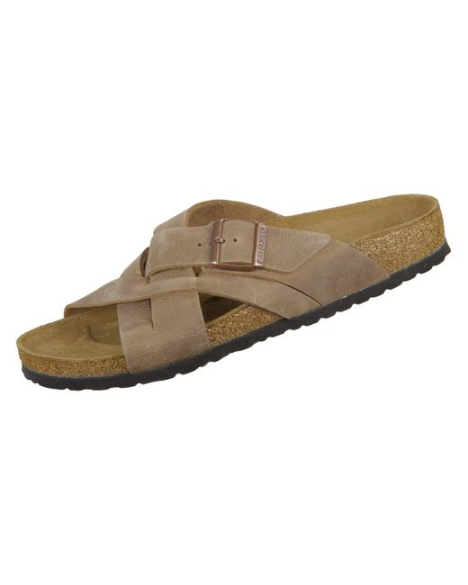 Birkenstock Lugano Lenb Sandals Brown Lyst UK