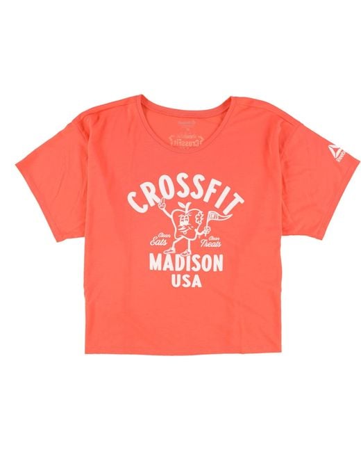 Reebok Orange S Crossfit Madison Usa Graphic T-shirt