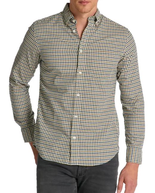 Gant Gray S Regular Twill Micro Multi Check Shirt for men