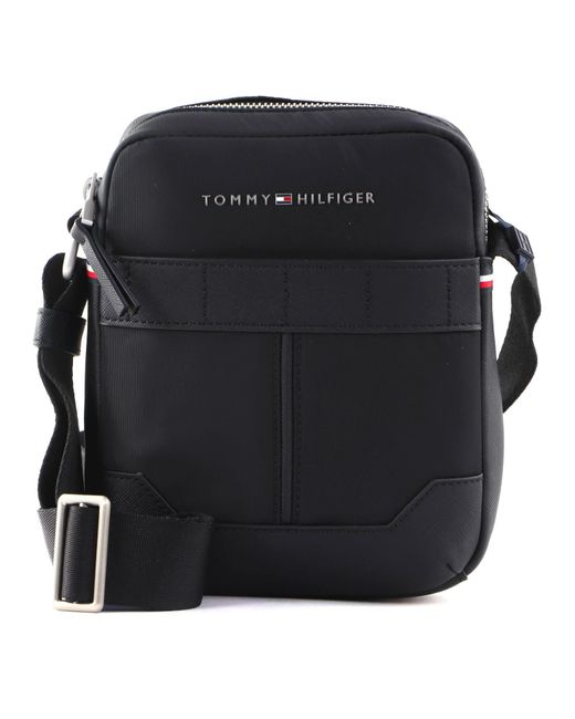 Tommy Hilfiger Black Th Elevated Nylon Mini Reporter Shoulder Bag Small for men