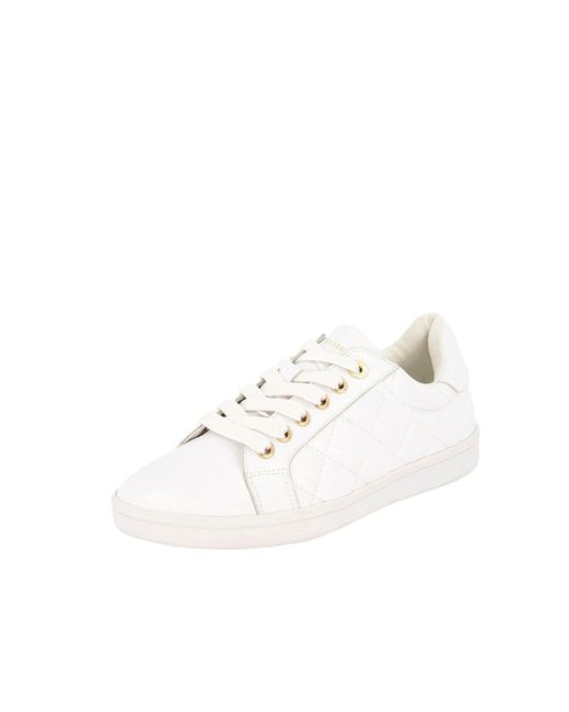Dune Ladies Excited Quilted Trainers Size Uk 7 White Flat Heel Trainers