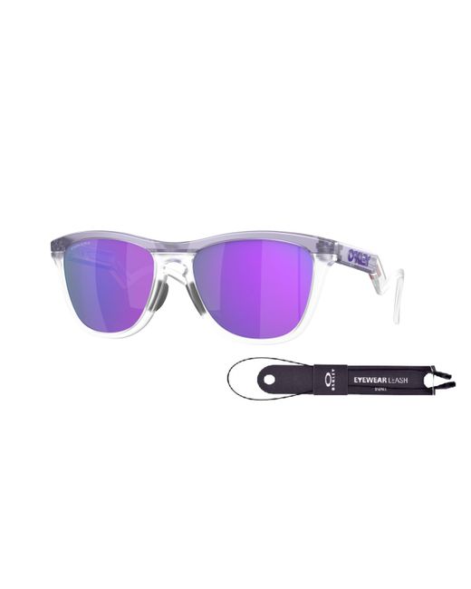 Oakley Frogskins Hybrid OO9289 Runde Sonnenbrille für + Bundle Zubehörleine + Designer iWear Kit in Purple für Herren