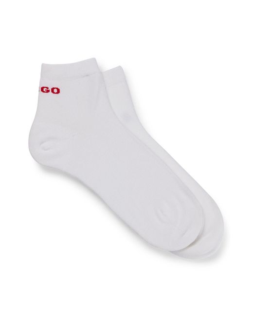 HUGO White 2p Sh Logo Cc Short_socks for men