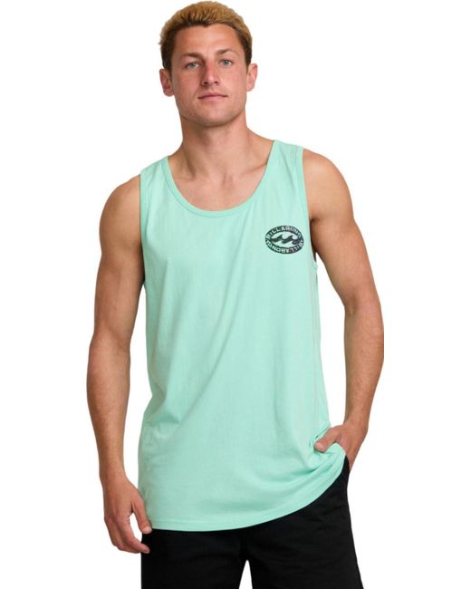 Billabong Green Stretch Wave Premium Tank Vest T Shirt Top Size Uk Medium for men